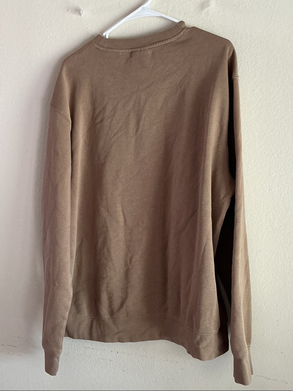 Mango Men's Tan Crewneck Sweatshirt with Front Logo - Picture 2 of 6